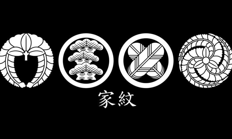 cuatro emblemas familiares japoneses