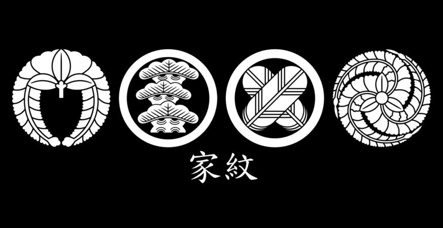 cuatro emblemas familiares japoneses